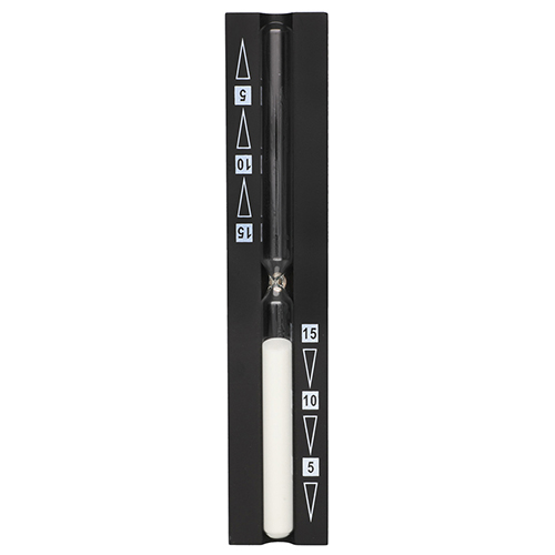 4Living Sauna Sand Timer, 15 Minutes, Pine Wood, Black
