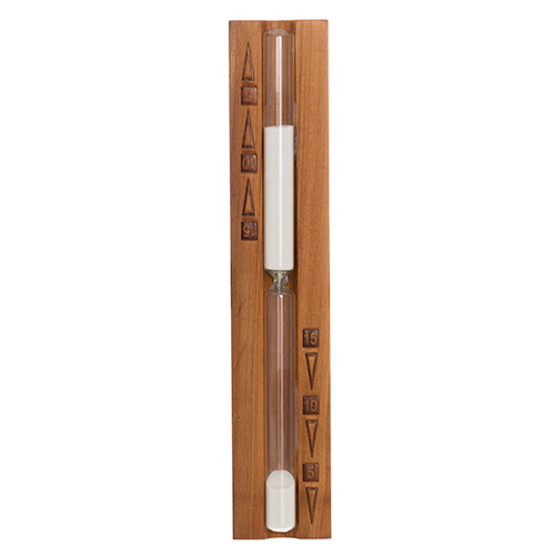 4Living Sauna Sand Timer, 15 Minutes, Thermo-Alder Wood
