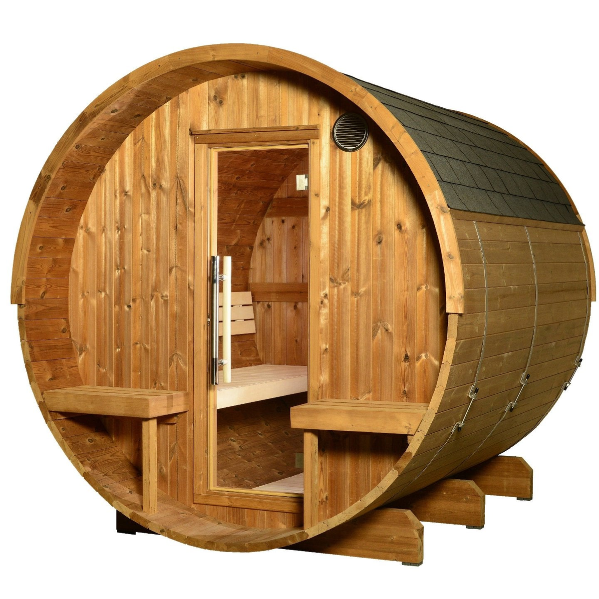 Magnus 6 Person Barrel Sauna - Outdoor Saunas