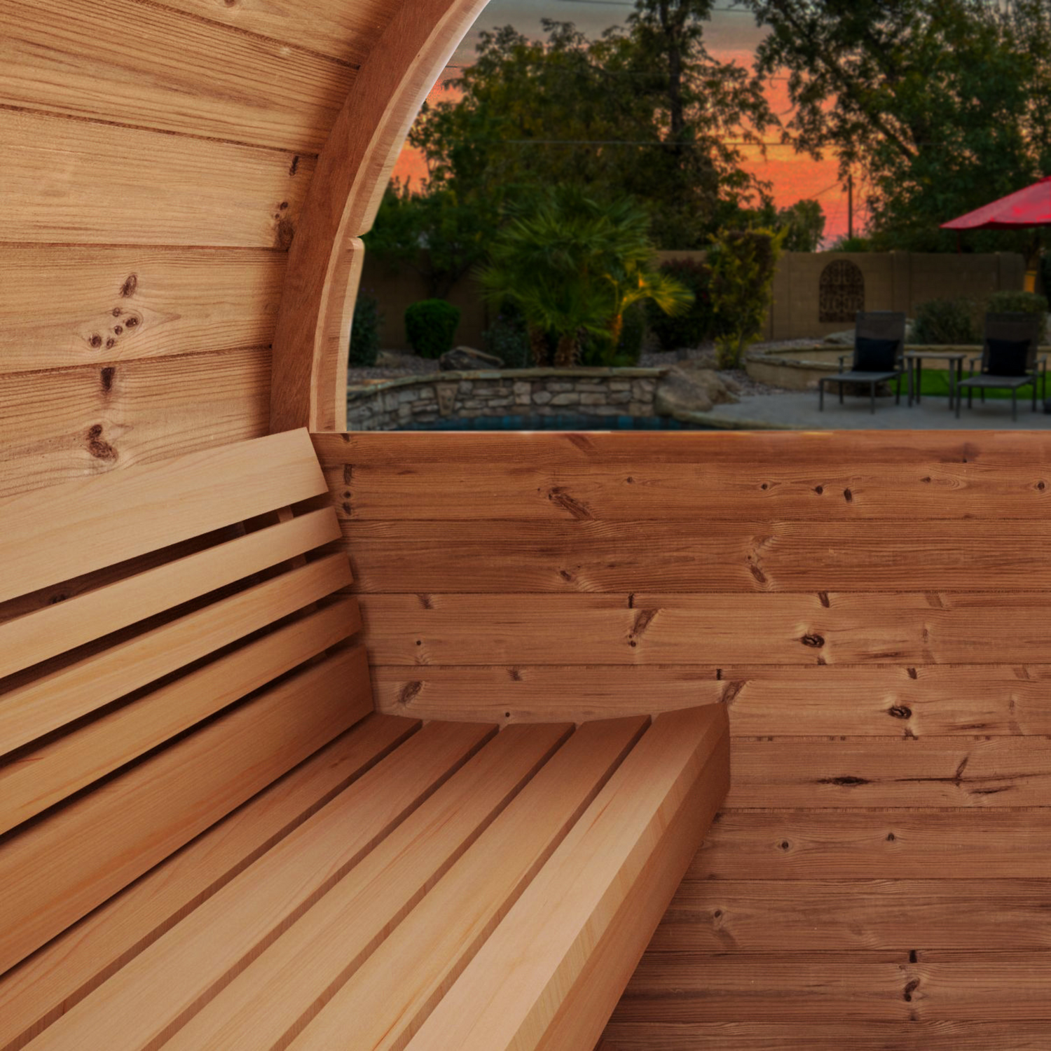 Thermo-Spruce Barrel Sauna 4-Person