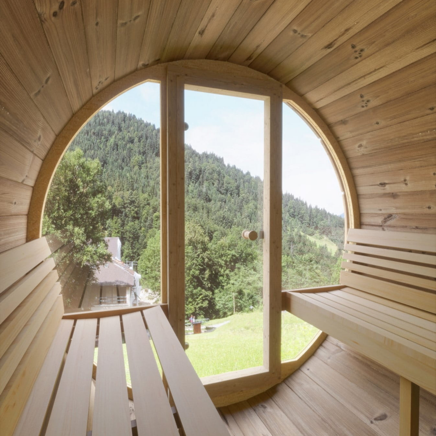 Thermo-Spruce Barrel Sauna 4-Person