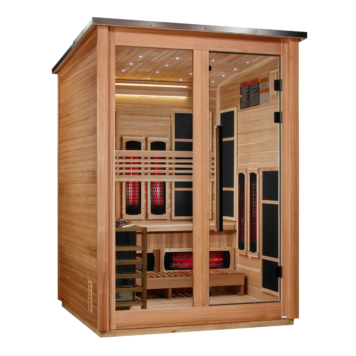 Loviisa 3 Person Hybrid Barn Outdoor Sauna - Pacific Cedar