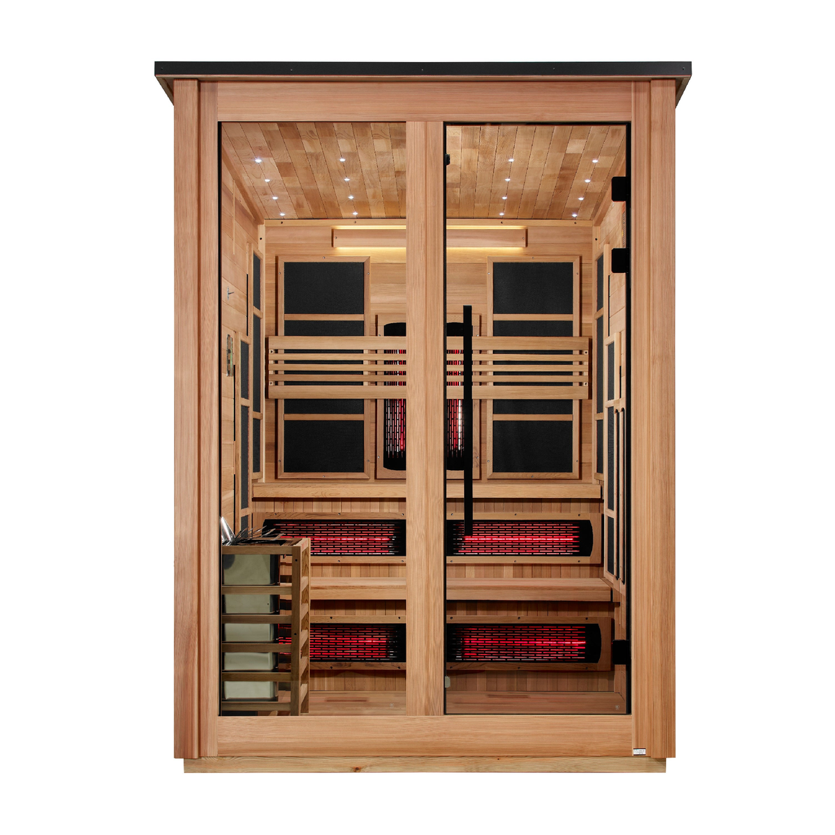 Kaskinen 6 Person Hybrid Barn Outdoor Sauna - Pacific Cedar