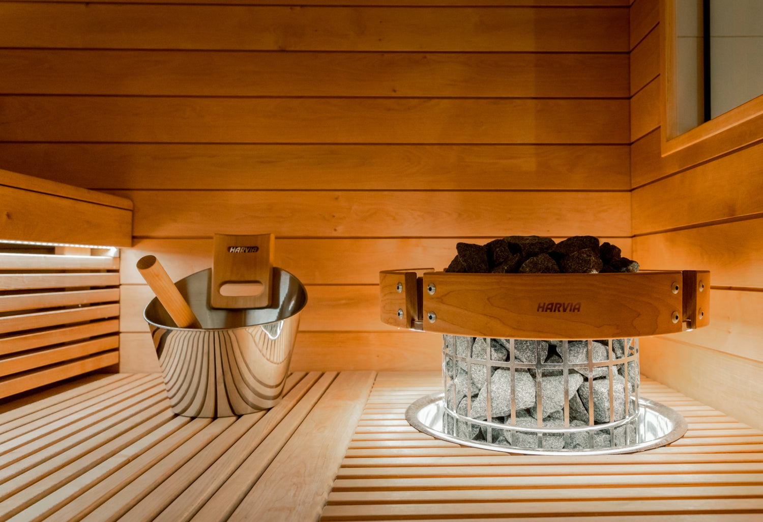 Harvia Cilindro Half Series 6kW Sauna Heater Built-In Controls