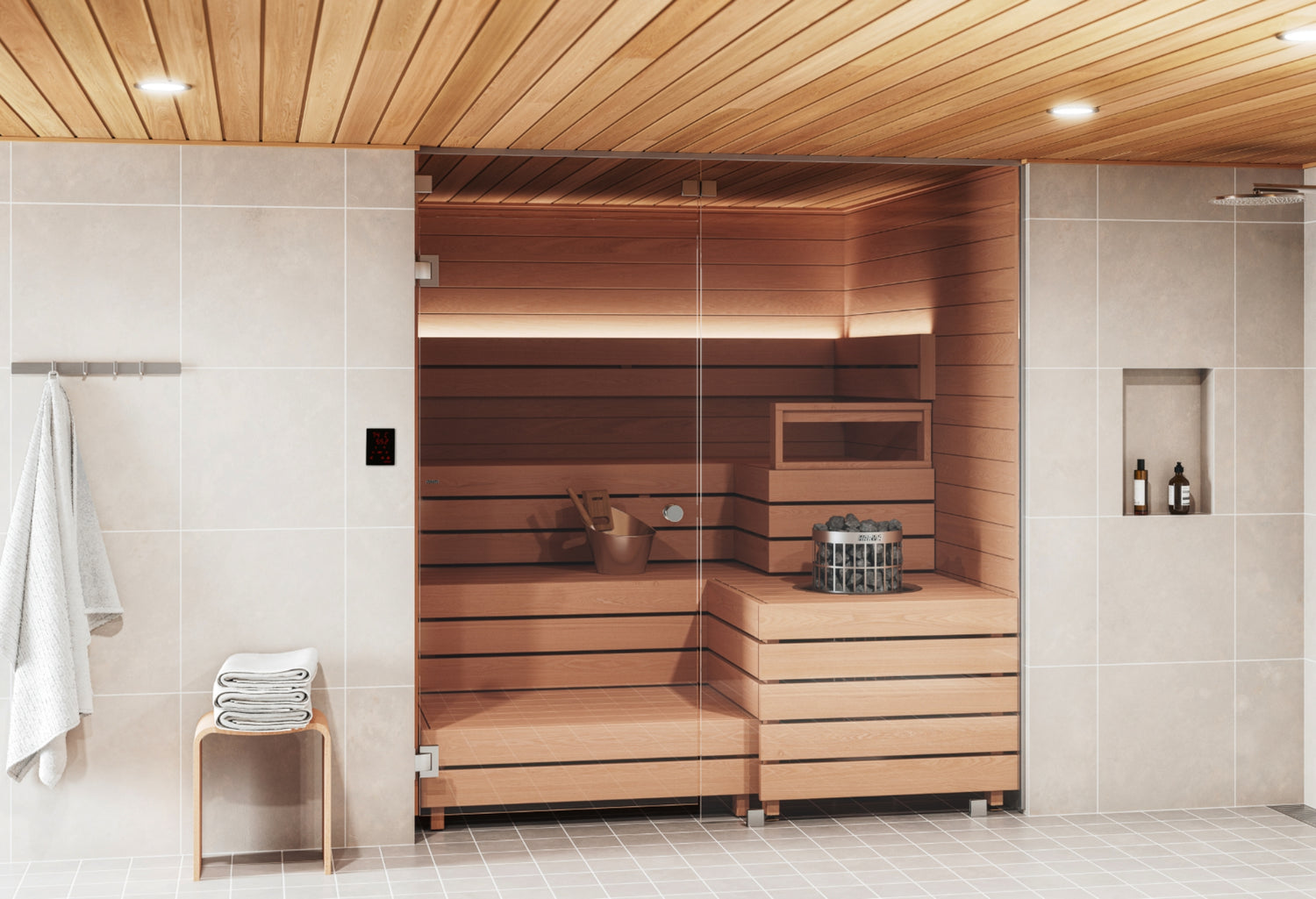 Harvia Cilindro Half Series 6kW Sauna Heater Built-In Controls