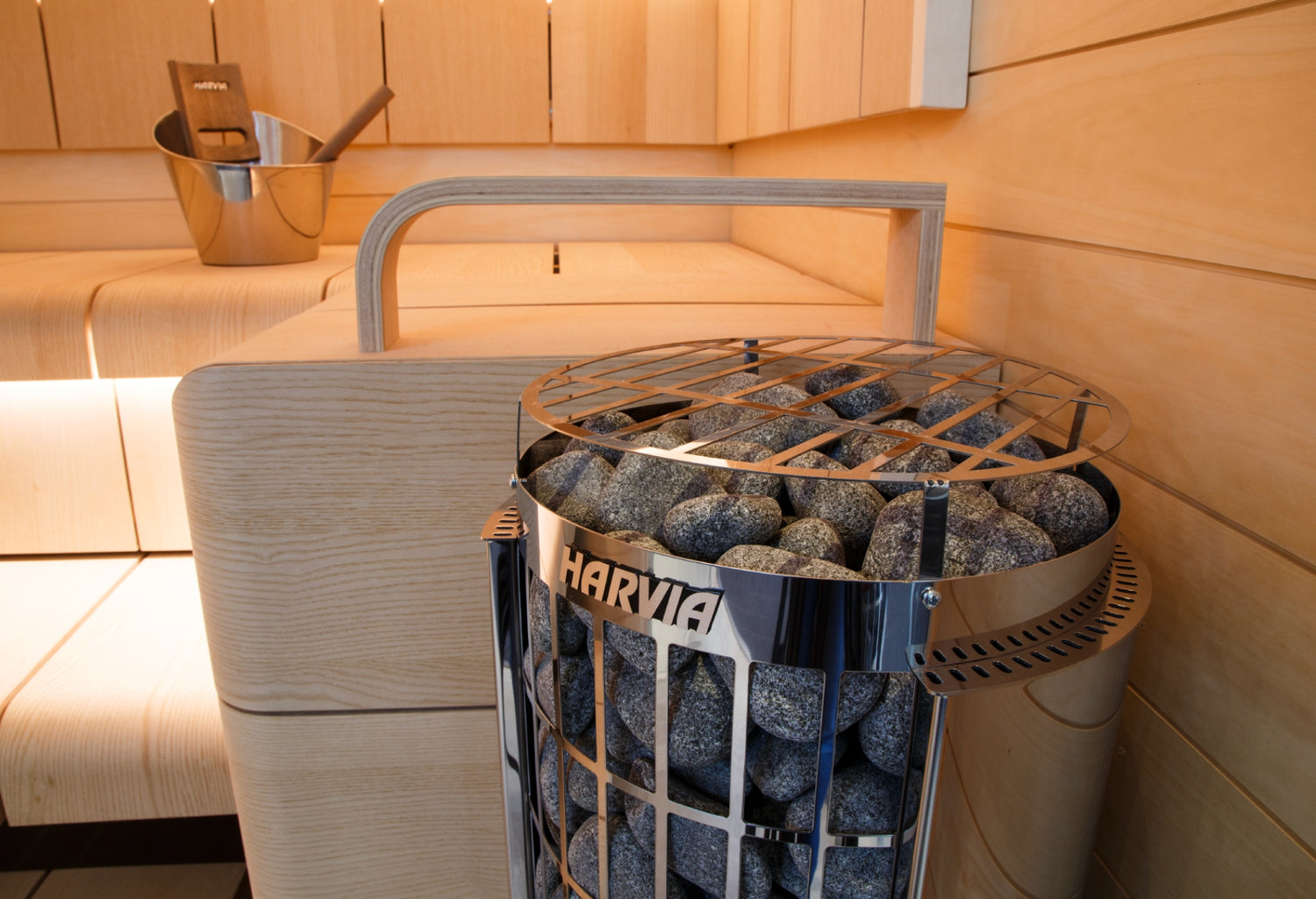 Harvia Cilindro Half Series 6kW Sauna Heater Built-In Controls