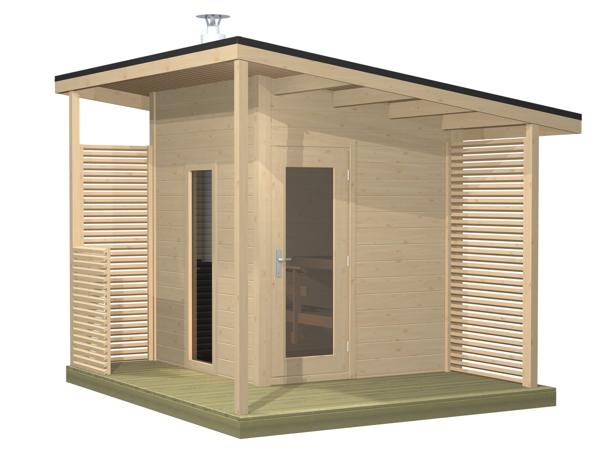 Solide Compact 4-6 Person Cabin Sauna - Outdoor Saunas