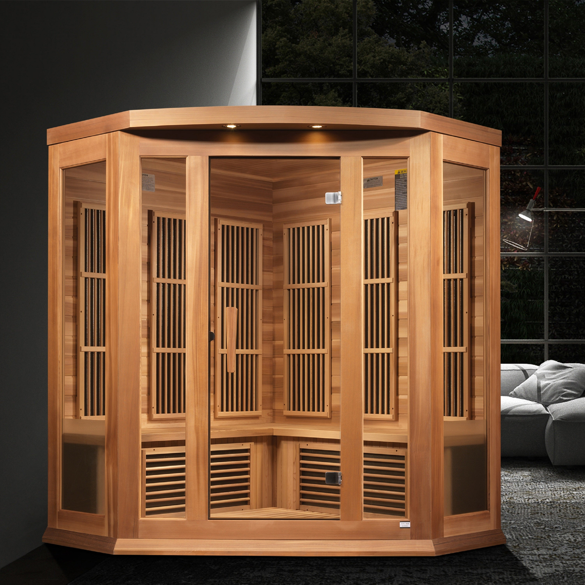 Avignon 3 Person Corner Near Zero Infrared Sauna