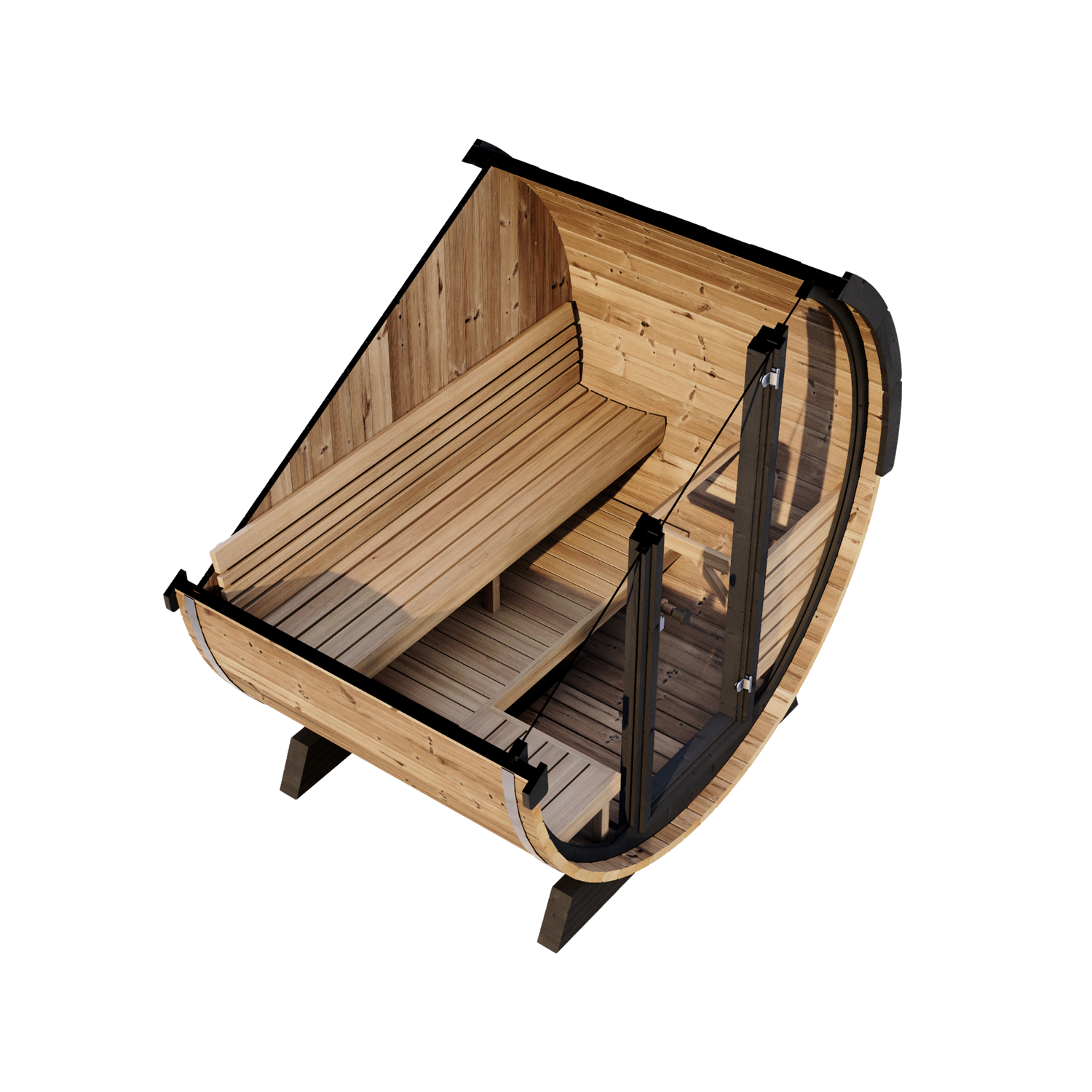 LUX Thermo-Spruce Barrel Sauna 6-Person
