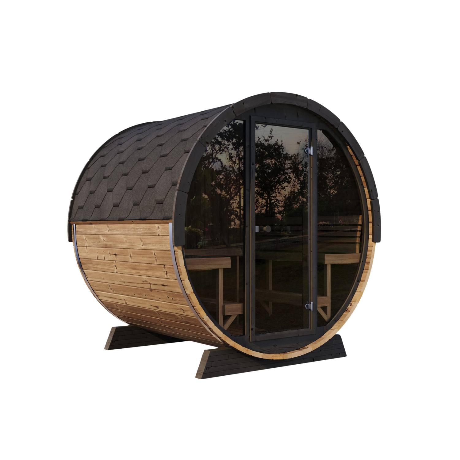 LUX Thermo-Spruce Barrel Sauna 6-Person