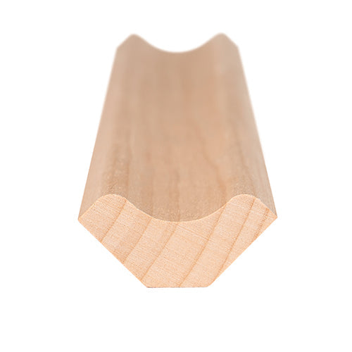 PROSAUNAS Alder Sauna Wood, 1x2 (14mm x 30mm) Inside Corner Trim, Cove Moulding, SI Profile