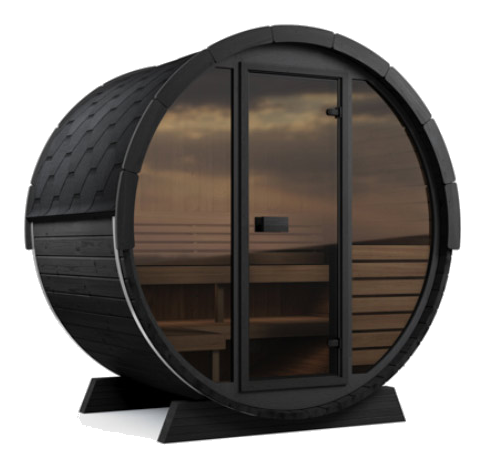 Black glass front