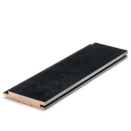 PROSAUNAS Sauna Wood, Midnight Black Aspen, 1x4 (15mm x 90mm), Wall Cladding, Tongue & Groove, Nickel-Gap