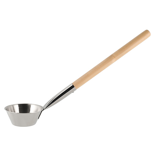 Rento Harri Koskinen Sauna Ladle, Stainless Steel with Birch Handle