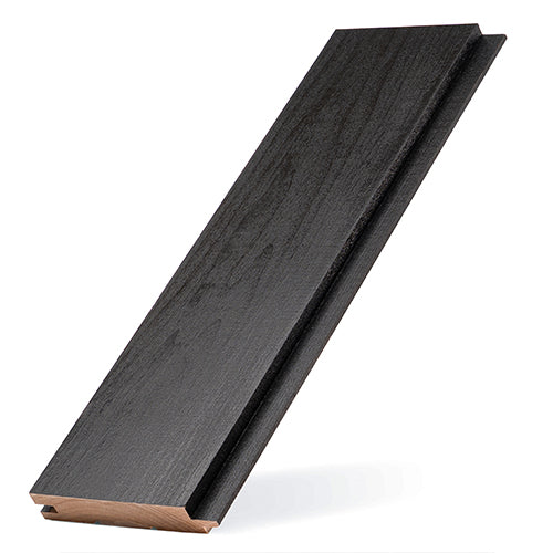 PROSAUNAS Sauna Wood, Midnight Black Aspen, 1x4 (15mm x 90mm), Wall Cladding, Tongue & Groove, Nickel-Gap
