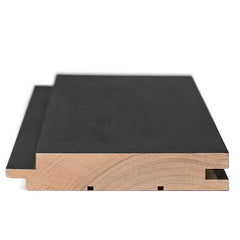PROSAUNAS Sauna Wood, Midnight Black Aspen, 1x4 (15mm x 90mm), Wall Cladding, Tongue & Groove, Nickel-Gap
