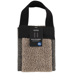 Rento Sauna Back Washer, Terry Linen, Brown, 6" x 28"