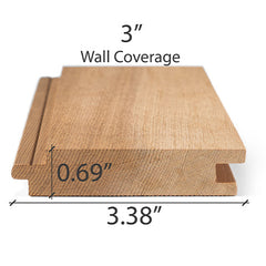 PROSAUNAS Cedar Sauna Wood, 1x4, Vertical Grain Tongue & Groove, Nickel Gap