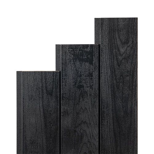 PROSAUNAS Sauna Wood, Midnight Black Aspen, 1x4 (15mm x 90mm), Wall Cladding, Tongue & Groove, Nickel-Gap