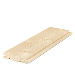 PROSAUNAS Spruce Sauna Wood, 1x4 (15mm x 90mm), Tongue & Groove Nickel-Gap, STS4 Profile