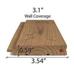 PROSAUNAS Thermo-Spruce Sauna Wood, 1x4 (15mm x 90mm), Tongue & Groove STS4 Profile