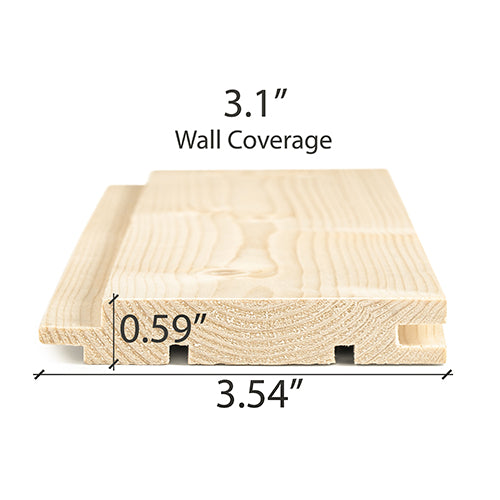 Spruce 1x4 Nickel-Gap Tongue & Groove Paneling