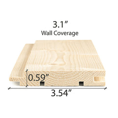 PROSAUNAS Spruce Sauna Wood, 1x4 (15mm x 90mm), Tongue & Groove Nickel-Gap, STS4 Profile