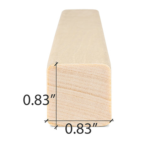 PROSAUNAS Sauna Wood, Aspen, 1x1 (21mm x 21mm), Smooth 4 Sides with Eased Edges, SHP
