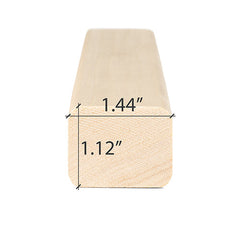 PROSAUNAS Sauna Wood, Aspen, 2x2 (28mm x 36mm), Smooth 4 Sides, Eased Edges, Trim Moulding, SHP Profile