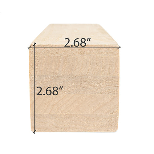 PROSAUNAS Sauna Wood, Aspen, 3x3 (68mm x 68mm), Bench Material, Smooth 4 Sides Eased Edges, SHP Profile