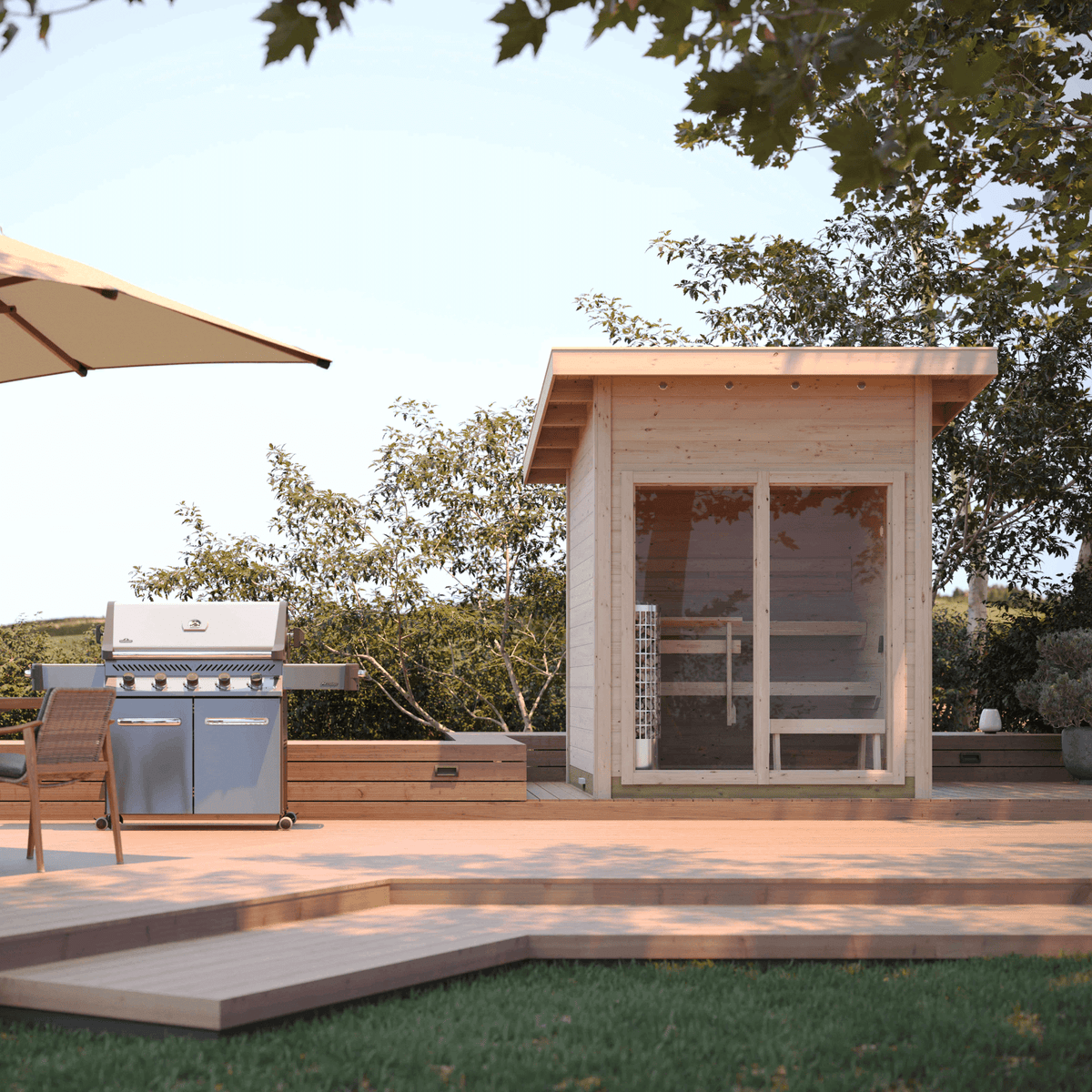 View 4 Person Outdoor Sauna