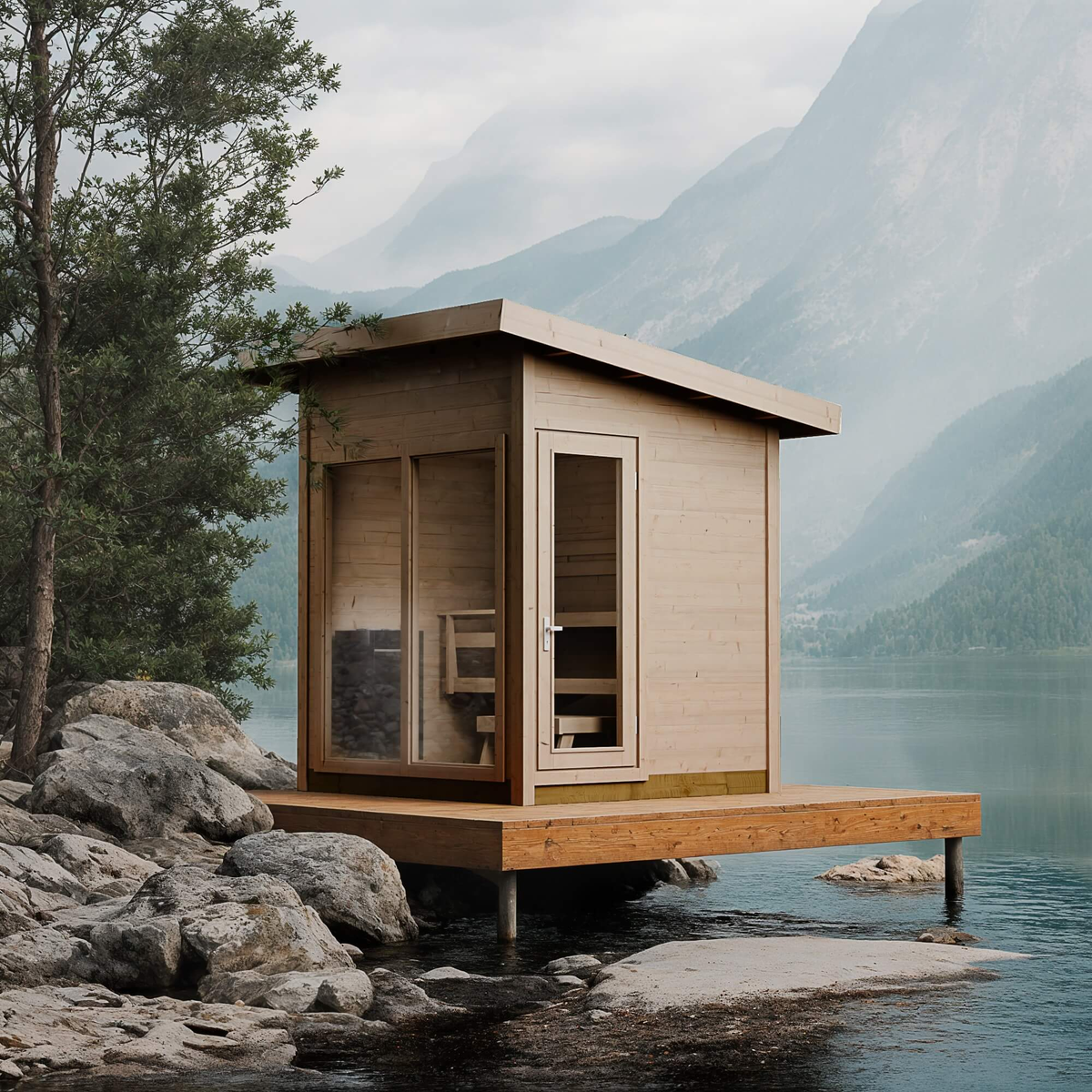 View 4 Person Outdoor Sauna