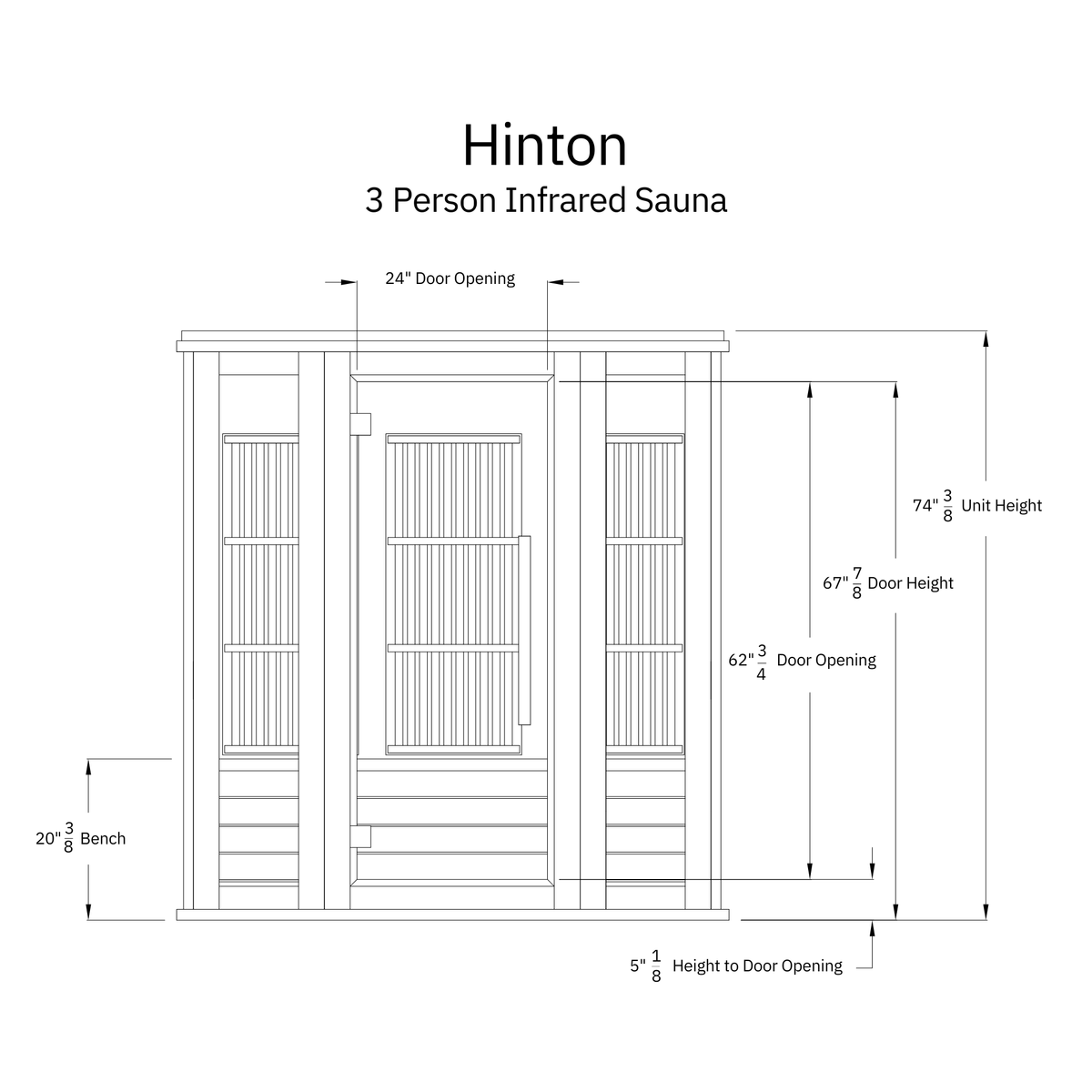 Hinton 2-3 Person Infrared Sauna