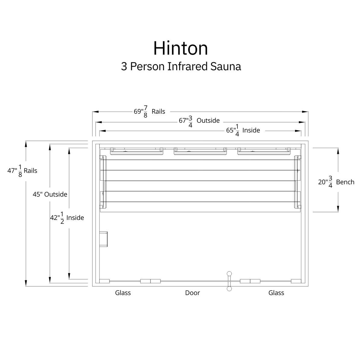 Hinton 2-3 Person Infrared Sauna