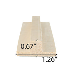 PROSAUNAS Sauna Wood, Aspen 1x2 (17mm x 32mm), T-Moulding Trim