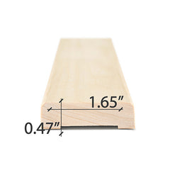 PROSAUNAS Sauna Wood, Aspen, 1x2 (12mm x 42mm), Door Trim Casing, UK Profile