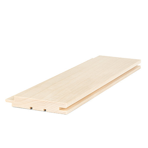 PROSAUNAS Sauna Wood, Aspen, 1x4 (15mm x 90mm), Wall Cladding, Tongue & Groove, STS4, Nickel-Gap
