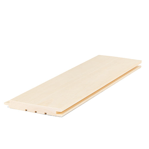 PROSAUNAS Sauna Wood, Aspen, 1x5 (15mm x 120mm), Wall Cladding, STS4 Profile, Nickel-Gap