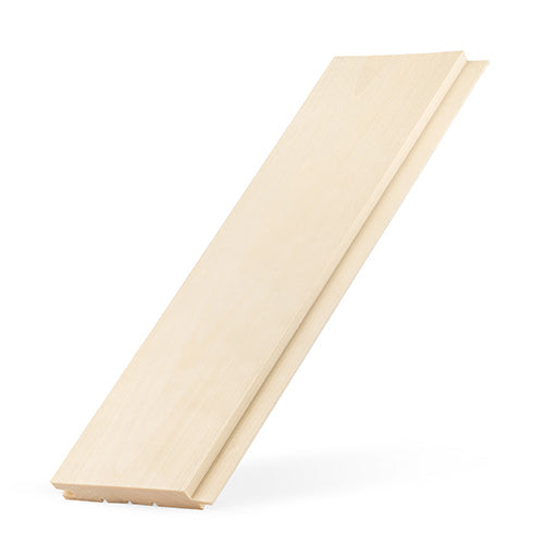 PROSAUNAS Sauna Wood, Aspen, 1x5 (15mm x 120mm), Wall Cladding, STS4 Profile, Nickel-Gap