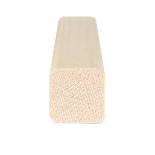 PROSAUNAS Sauna Wood, Aspen, 2x2 (28mm x 28mm), Smooth 4 Sides, Eased Edges, Trim Moulding, SHP Profile