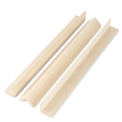 PROSAUNAS Sauna Wood, Aspen, 2x2 (28mm x 28mm), Outside Corner Trim, Angle Moulding, VA Profile