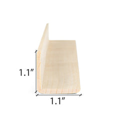 PROSAUNAS Sauna Wood, Aspen, 2x2 (28mm x 28mm), Outside Corner Trim, Angle Moulding, VA Profile