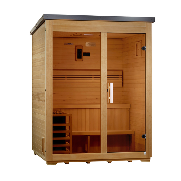 Arlberg 3 Person Traditional Flat Roof Outdoor Sauna
