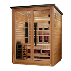 Loviisa 3 Person Hybrid Barn Outdoor Sauna - Pacific Cedar