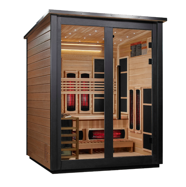 Loviisa 3 Person Hybrid Barn Outdoor Sauna - Two Tone