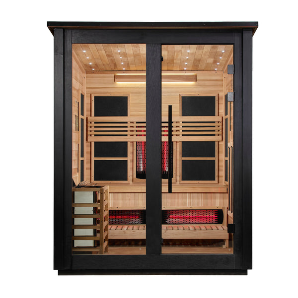 Loviisa 3 Person Hybrid Barn Outdoor Sauna - Two Tone