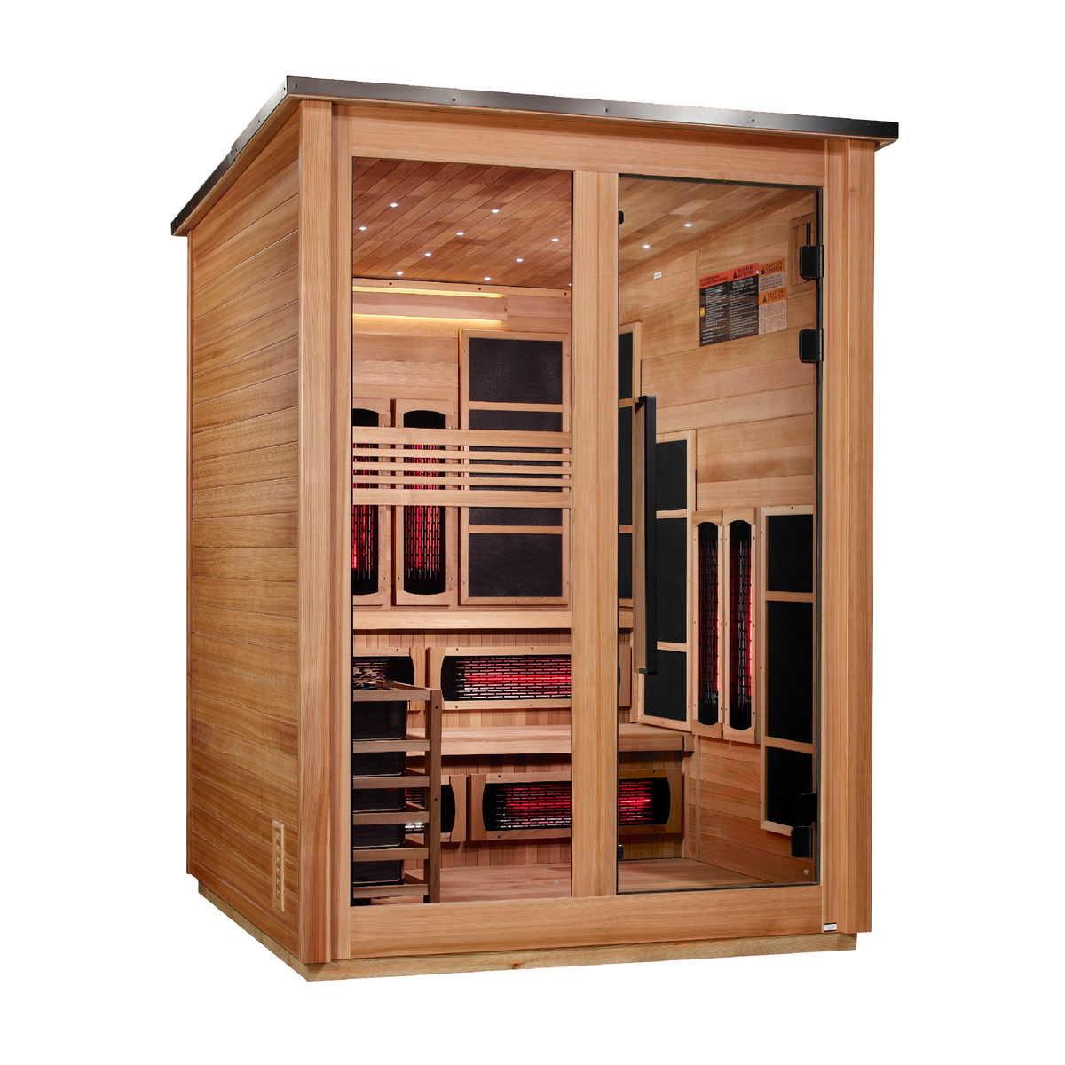Kaskinen 6 Person Hybrid Barn Outdoor Sauna - Pacific Cedar