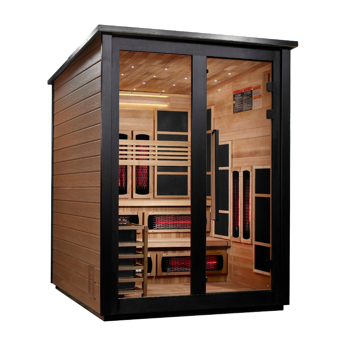Kaskinen 6 Person Hybrid Barn Outdoor Sauna - Two Tone