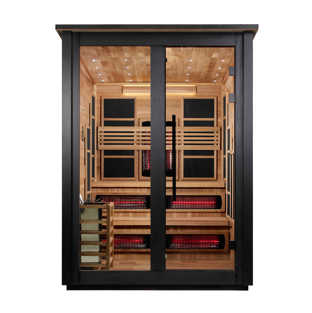 Kaskinen 6 Person Hybrid Barn Outdoor Sauna - Two Tone