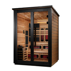 Kaskinen 6 Person Hybrid Barn Outdoor Sauna - Two Tone
